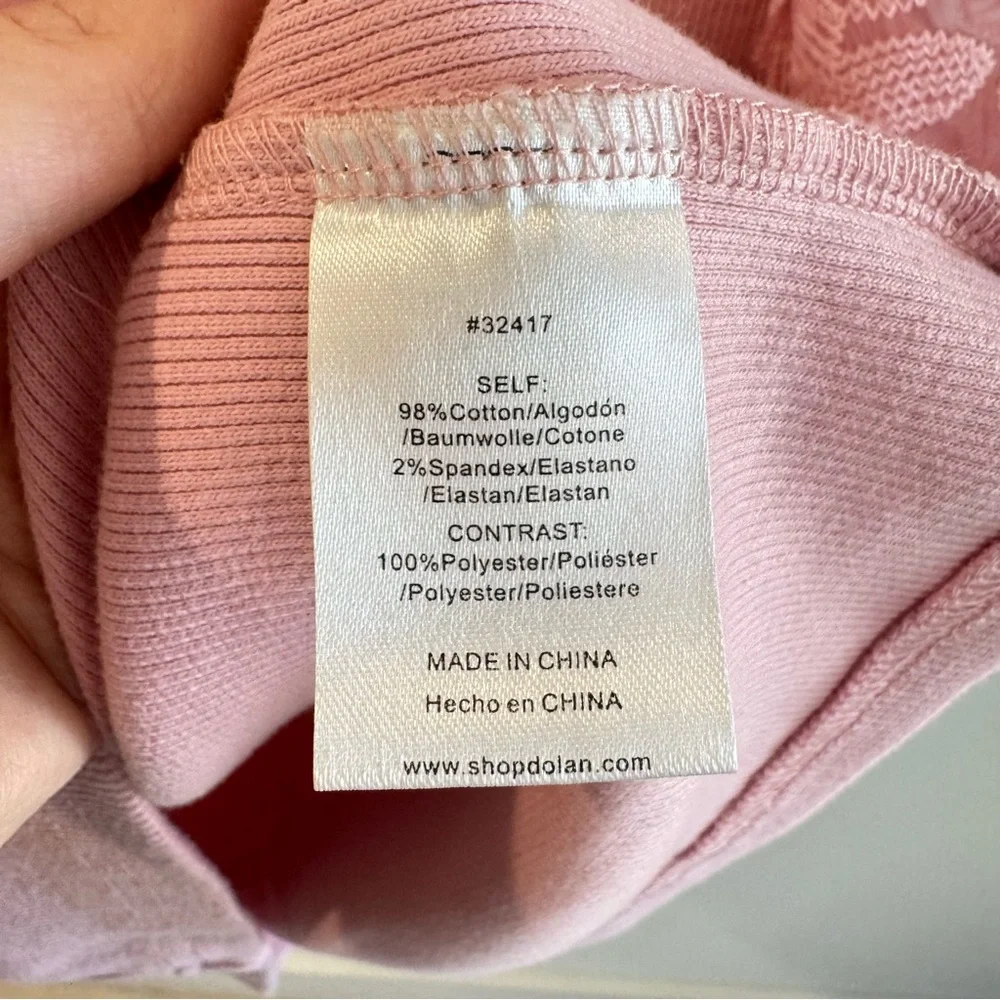 Dolan Anthropologie‎ Pink Floral Puff Sleeve Top Medium